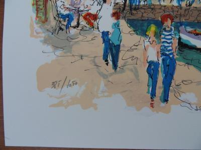 Urbain HUCHET : Saint Tropez - Lithographie originale signée au crayon 2