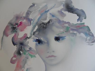 Shan MERRY - Jeune rêveuse - Lithographie signée au crayon, 350 ex 2