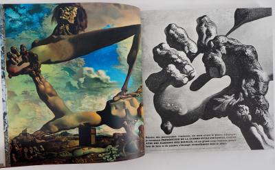 Salvador DALI - Double dédicace avec dessin, Collage, Signé 2