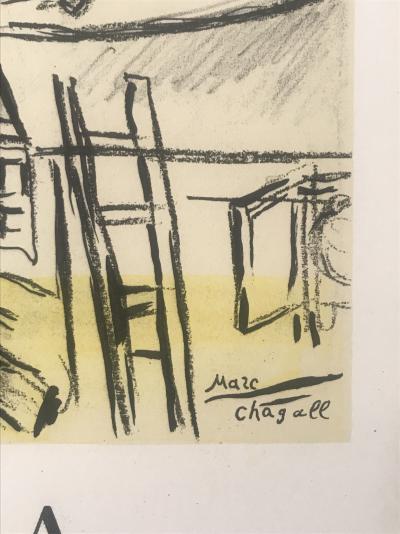 Marc Chagall (d’après) - affiche lithographique - Exposition Musée Galliera- édition Mourlot - 1963 2