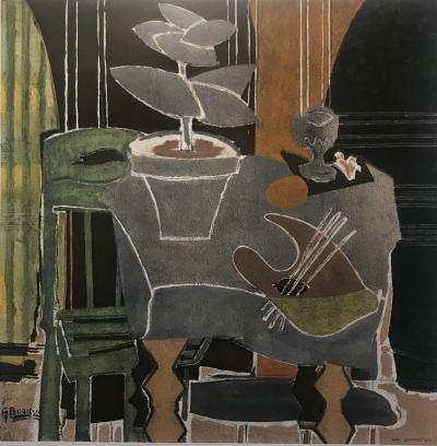 Georges BRAQUE (d’après) - Nature morte à la palette, 1960 - Lithographie 2