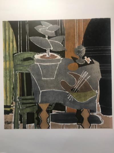Georges BRAQUE (d’après) - Nature morte à la palette, 1960 - Lithographie 2