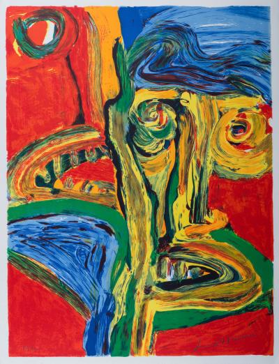 Bengt LINDSTROM - Sans titre, 1986 - Lithographie originale signée au crayon