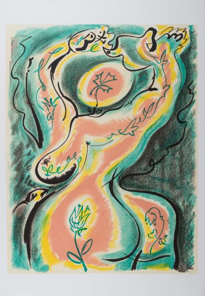 André MASSON - Nu - Lithographie originale signée 2