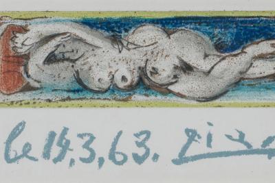 Pablo PICASSO (d’après) - Nu couché, 1963 - Lithographie signée 2