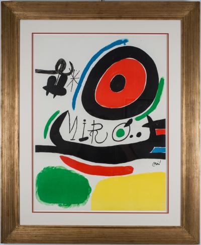 Joan MIRO (d’après) , Lithographie avec cadre bois doré 2