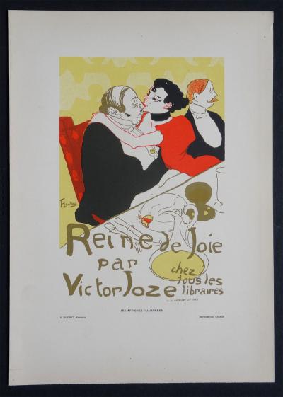 Henri de Toulouse LAUTREC Lithographie originale de 1896 Reine de Joie Affiches Illustrées 2