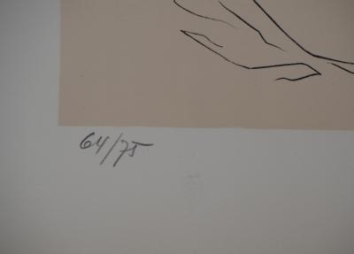 Jean PICART LE DOUX - Femme aux seins nus - lithographie originale signée 2