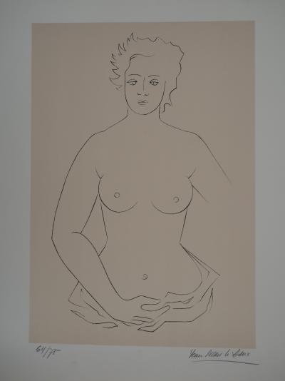 Jean PICART LE DOUX - Femme aux seins nus - lithographie originale signée 2