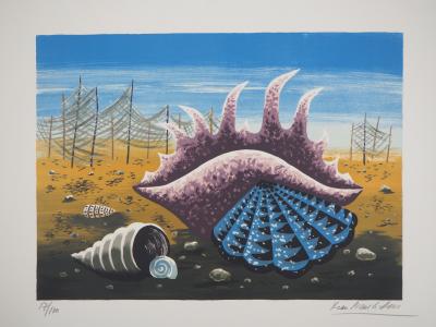 Jean PICART LE DOUX - Promenade à la mer - lithographie originale signée 2
