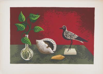 Jean PICART LE DOUX - Nature morte à l’oiseau - lithographie originale 2