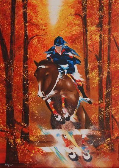Victor SPAHN - Concours Hippique - Lithographie signée et numérotée au crayon 2