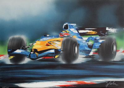 Victor SPAHN - Renault F1 (Alain Prost) - Lithographie signée et numérotée 2