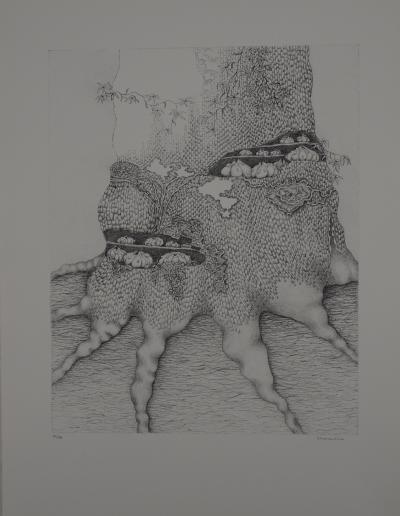 Gochka CHAREWICZ - Tronc et racines  - Lithographie originale signée 2