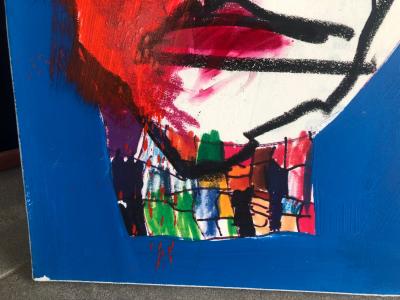 Vicotr HASCH - Andy Warhol, 2005,  Peinture originale à l’acrylique sur toile et collages 2