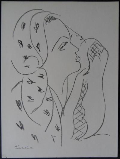 Henri MATISSE (d’après) : Femme au foulard - Lithographie signée 2