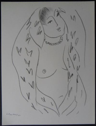 Henri MATISSE (d’après) : Femme aux seins nus - Lithographie signée 2