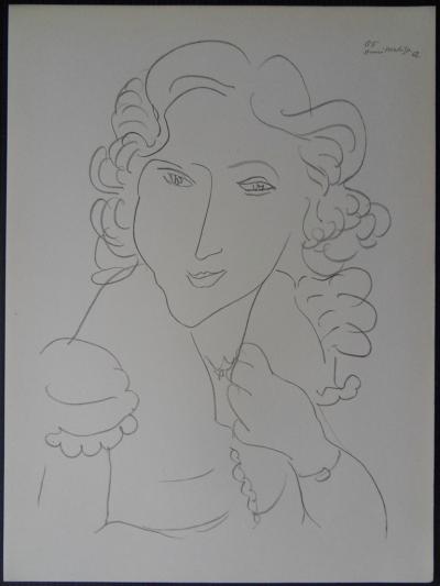 Henri MATISSE (d’après) : Portrait de femme - Lithographie signée 2