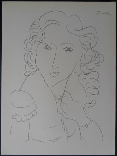 Henri MATISSE (d’après) : Portrait de femme - Lithographie signée 2