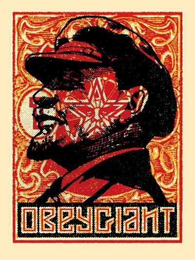 Shepard FAIREY (Obey) - Lenin Stamp, 2018 - Sérigraphie signée et numérotée 2
