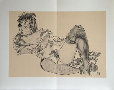 Egon Schiele (d’après) - L’aguicheuse - Lithographie 2
