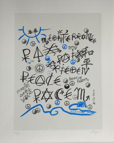 Jacques Villegle - La Paix - Serigraphie 2