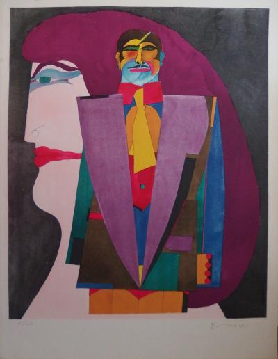 Richard LINDNER : Le couple Pop - Lithographie originale Signée 2