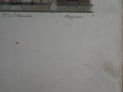 Dionisio MORETTI (1790-1834) -Palais Vénitiens du Grand Canal, 1831, Original engraving enhanced by hand with watercolour 2