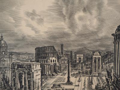 Albert DECARIS : Ruines de Rome - Gravure originale signée 2