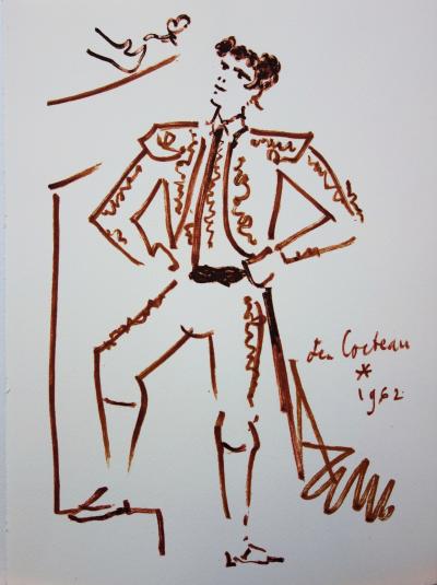 Jean COCTEAU : Toréador amoureux - Lithographie signée 2