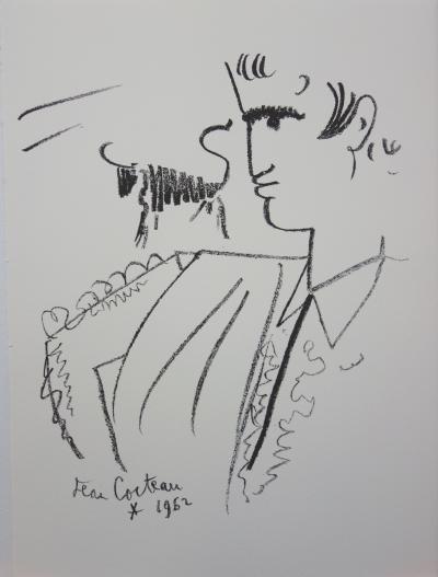 Jean COCTEAU : En attente de l’attaque - Lithographie signée, 1965 2