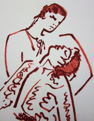 Jean COCTEAU : Toréador vaincu, 1965 - Lithographie 2