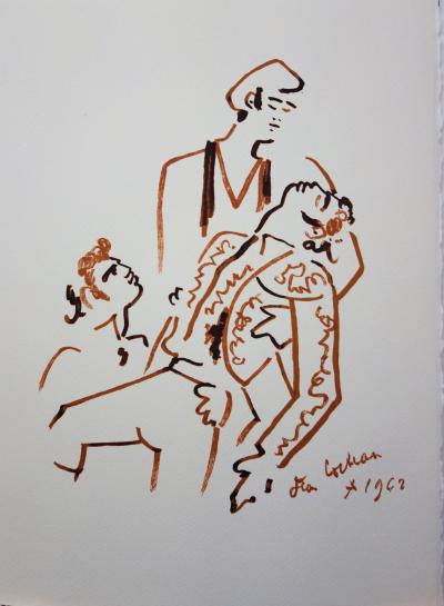 Jean COCTEAU : Toréador vaincu - Lithographie signée, 1965 2