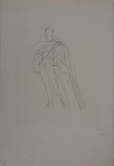 Ilse VOIGT (1905-1997) Dancer with a sword  Original etching 2