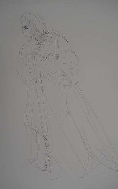 Ilse VOIGT: Dancer with curved back, original signed etching 2