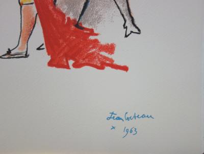 Jean COCTEAU : Toréador et taureau - Lithographie signée, 1965 2