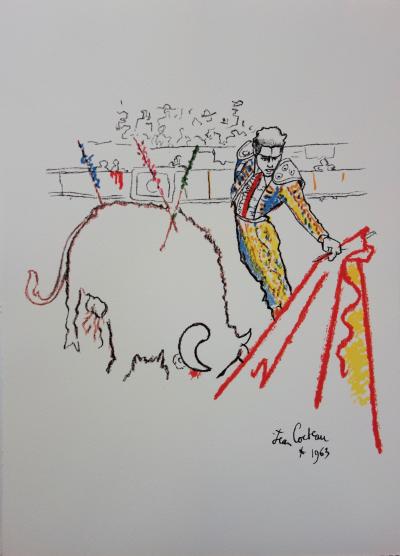 Jean COCTEAU : Toréador triomphant - Lithographie signée, 1965 2