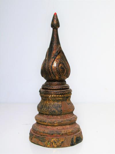 Thaïlande - Stupa miniature en bois, époque Ratanakosin, XIXème siècle 2