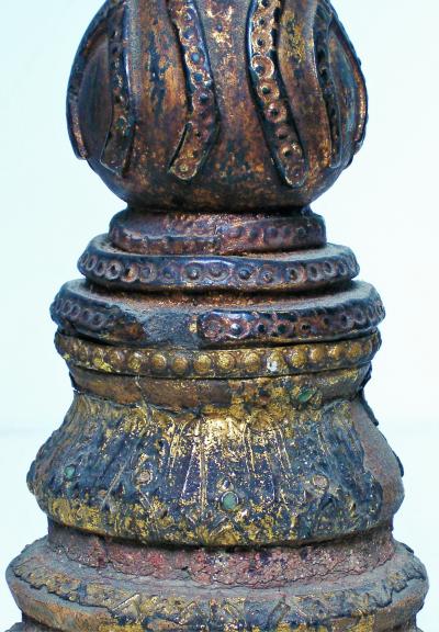 Thaïlande - Stupa miniature en bois, époque Ratanakosin, XIXème siècle 2