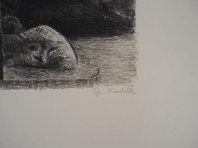 Etienne BOUCHAUD - L’abattoir, gravure originale signée 2