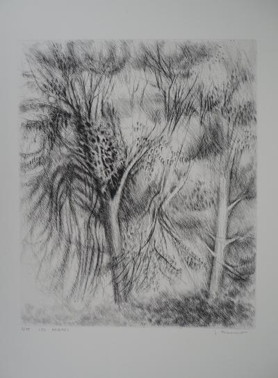 Janine ACREMANT : Les Arbres,  Gravure originale signée 2