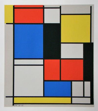 PIET MONDRIAN ( d’après ) - Sérigraphie en couleurs - 1978 2