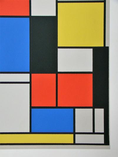 PIET MONDRIAN ( d’après ) - Sérigraphie en couleurs - 1978 2
