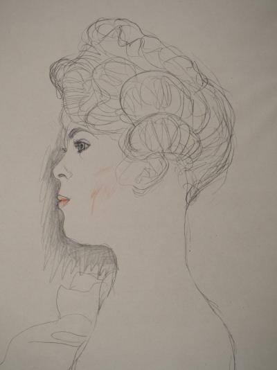 Gustav KLIMT : Femme aux épaules dénudées  - lithographie signée, 1919 2