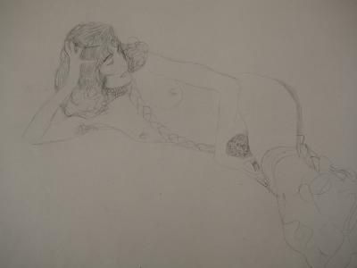 Gustav KLIMT  - Reclining Nude, 1929 - signed lithograph 2