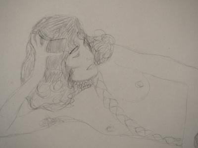 Gustav KLIMT  - Reclining Nude, 1929 - signed lithograph 2