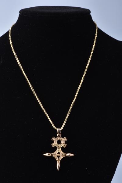 Pendentif croix d’Agadès en or jaune 18 ct (750 millièmes). 2