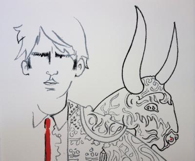 Jean COCTEAU : Avant l’attaque - Lithographie signée 2