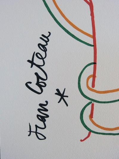 Jean COCTEAU : Ève et le serpent - Lithographie signée 2