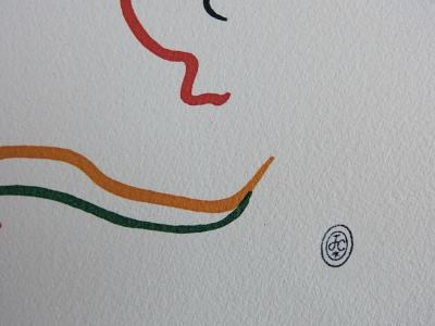 Jean COCTEAU : Ève et le serpent - Lithographie signée 2